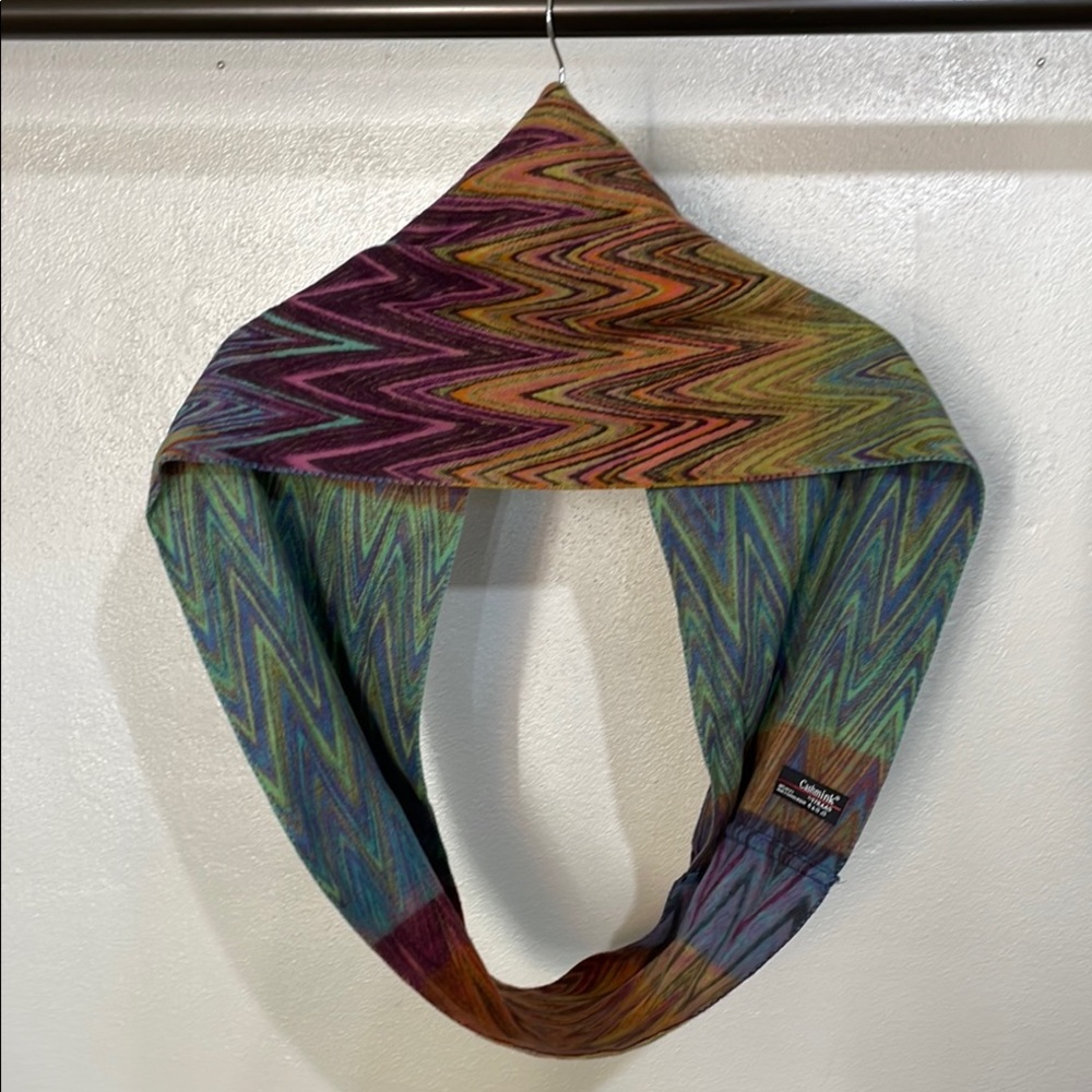 Cashmink Chevron Infinity Scarf Wrap Multicolor Soft Knit Germany Soft Warm
